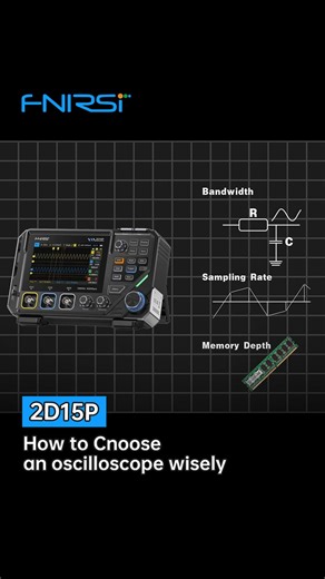 Learn how to choose the perfect oscilloscope for your electronics projects! In this video, we explain the 3 most important specs: Bandwidth, Sampling Rate, and Memory Depth. FNIRSI 2D15P Touch Screen Digital Oscilloscope Multimeter Signal Generator 3-in-1, Dual Channel 100MHz, 500MSa/s, 20000 Counts, 5000mAh recahrgeable battery. ✅ Easy-to-follow tips for accurate signal measurement ✅ Ideal for students, engineers, and electronics enthusiasts Learn more at 👉 https://fnirsi.top/491LaDn $15 USD O