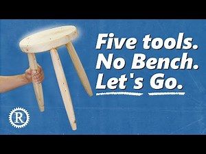 Make a traditional milking stool. Limited tools. No Bench.