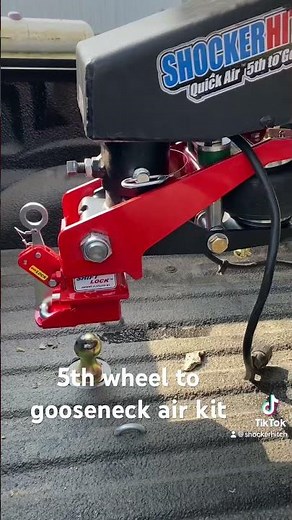 Nailed it - hooking up a #5thwheel to #gooseneck #airride kit on a #camper