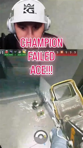 CHAMPION FAILED ACE!!! #rainbowsixsiege #rainbowsix #r6 #r6s #gaming