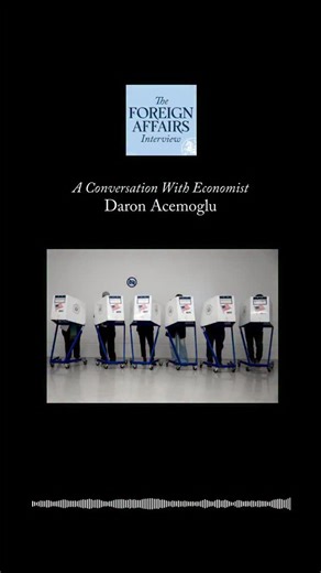 Foreign Affairs Magazine on Instagram: "Technological and geopolitical shifts are reshaping the world. And within many democracies, old assumptions are now in doubt; liberalism appears to be in disarray and illiberal forces on the rise. Few scholars are grappling with the many dimensions of the current moment quite like Daron Acemoglu, a Nobel Prize–winning economist. On the latest episode of “The Foreign Affairs Interview,” Acemoglu discusses today’s overlapping crises—and considers how liberal