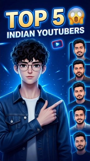 Top 5 Most Subscribed Indian Youtubers 🙀 #top5 #youtube #trending