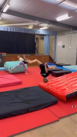 3.9K views · 24 reactions | Nothing beats the feeling of nailing a new skill!  Performance Acro Thanks to a little extra help from our inflatable incline wedge. ✨ | Gymnastics Direct | Facebook