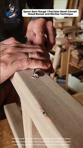 Spoon Bent Gouge | Precision Hand-Carved Wood Recess and Mortise Technique