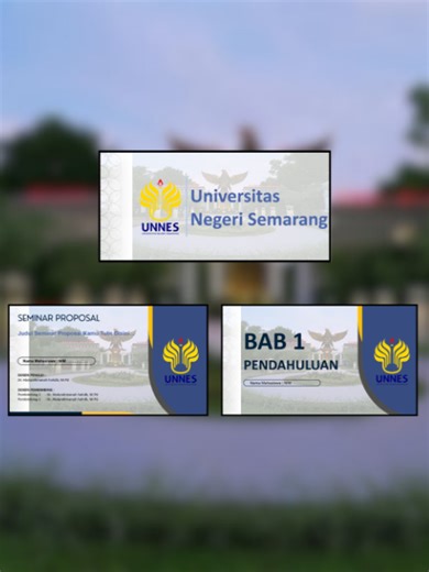 UPPT X UNNES 🎓 Template PPT Akademik & Seminar Proposal UNNES 🎓 Tampil profesional sejak slide pertama dengan template presentasi bertema akademik modern khusus untuk kebutuhan seminar proposal, sidang, presentasi penelitian, hingga tugas kuliah. Desain ini menggabungkan nuansa formal, elegan, dan bersih sehingga membuat materi lebih nyaman dilihat dan mudah dipahami audiens. ✨ Keunggulan Template: Desain modern dan profesional Cocok untuk seminar proposal, skripsi, penelitian, dan presentasi 