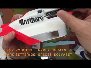 Building 1/12 McLaren MP4/4 Model Factory Hiro : Step 22 Body Part 2