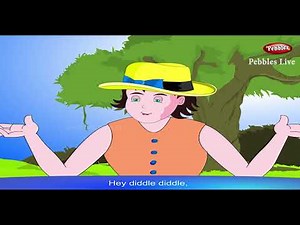 Hey Diddle Diddle Nursery Rhymes | Nursery Rhymes kids Karaoke Pre School Songs #pebblesrhymes