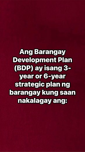 Ano ang Barangay Development plan? | Barangay Secretary