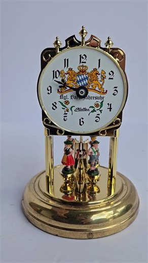 Vintage German Clock by Haller With Spinning German Characters and Glass Dome - Works - Missing Minute Hand - Etsy