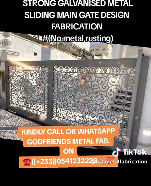 Strong Galvanised Metal Sliding Gate Design & Fabrication