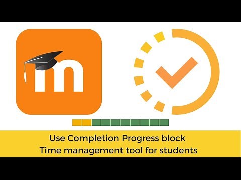 Use Completion Progress in Moodle – time-management tool for students #moodle #elearning #education