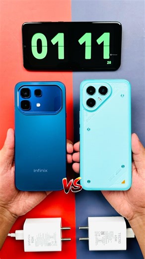 Infinix Note 60 Pro vs Tecno Pova 7 Pro 5G Battery Charging Test #shorts