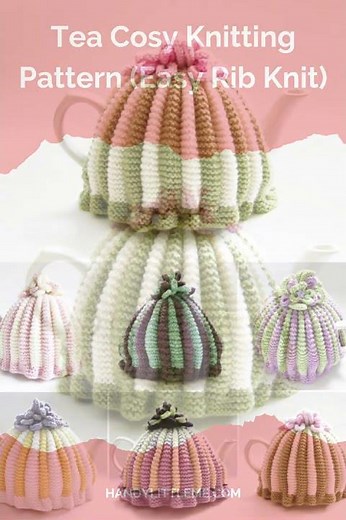 Tea Cosy Knitting Pattern (Easy Rib Knit)