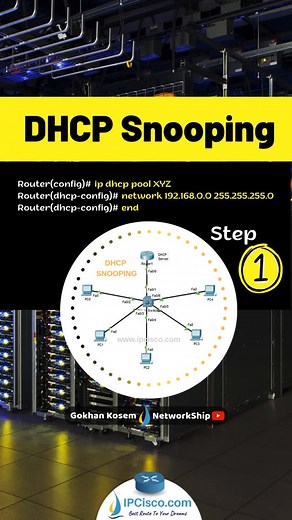Cisco DHCP Snooping Configuration!✨💻✨| IPCisco.com . Lesson: https://ipcisco.com/lesson/dhcp-snooping-configuration-on-packet-tracer/ . Dynamic Host Configuration Protocol (DHCP) is one of the most important protocols for our network. With DHCP we can configure IP configurations of our nodes in the network. This DHCP configurations can be done with various DHCP messages. But sometimes these messages can be used for some malicious attacks. So, what is DHCP Snooping meaning? DHCP Snooping is used