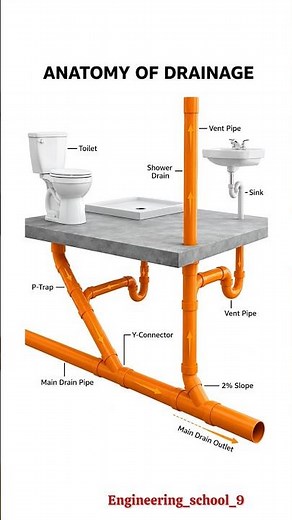 Anatomy of Drainage System | Plumbing Drainage Pipe Layout Explained ⚙️