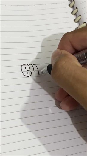 Bubble style hand writing