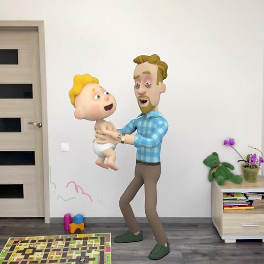 Baby diaper needs changing (part1) | Funny animation