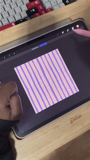 How to make seamless pattern in Procreate #drawing #procreate #art #seamlesspattern #การออกแบบลายผ้า