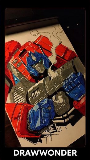 Drawing optimus prime #transformers #optimusprime #bumblebee #animation #drawing #art #sketch