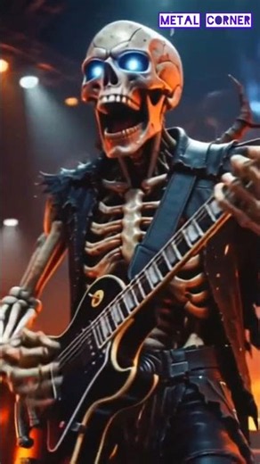 AI Heavy Metal Skeleton Shredding Solo 🔥🎸 #shorts