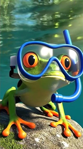 A Frog with a Diving Mask?! | 🦉 LukaLoo | Shorts #youtubekids #preschoollearning #learning #shorts