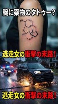 腕に「メス」の化学式？暴走逃走劇、その衝撃の結末！🚔 #shorts #警察追跡 #衝撃映像 #事件事故