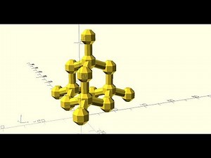 Diamond Lattice Structure with OpenSCAD