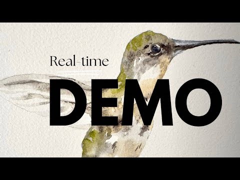Simple Limited Palette Watercolor Hummingbird tutorial - perfect for beginners