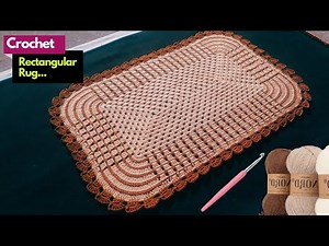 Crochet easy Rectangular Rug || Simple Table Runner || English Crochet Tutorial