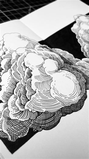 Takao Miura on Instagram: "Cloud Drawing Exercise ☁️ Lately, I’ve been enjoying sketching clouds again — they’re simple but always relaxing to draw. Since my previous cloud tutorials got quite a few views, I made a new (and slightly longer) version this time. Hope it inspires you to pick up your pen and draw! 😊 1️⃣ Start by sketching a rough cloud shape. 2️⃣ When drawing cumulonimbus clouds, try adding square-shaped backgrounds — it makes the clouds look bigger and puffier. 3️⃣ Add shades with 