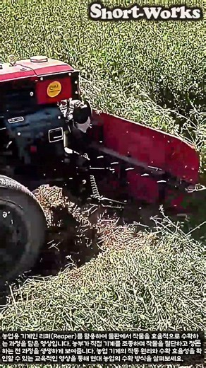 농업 기계 리퍼를 이용한 작물 수확 작업 #worker #process #agriculture #farming #harvest