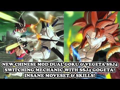 NEW Chinese Goku & Vegeta SSJ4 DUAL Mechanic w/ Gogeta SSJ4 (INSANE MOVESET & SKILLS)! DBXV2 Mods