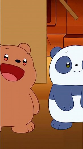 Baby bears meet a friendly ghost! 👻🐻 #WeBareBears #babybears