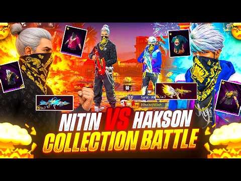 Biggest Collection Versus of Nitin free fire Vs Hakson Pro Gaming 😱 Garena Free Fire
