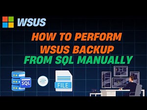 How to Take WSUS SQL Database Backup Manually | WSUS SUSDB Backup Step by Step