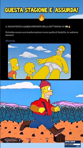 The GIANT HOMER as GODZILLA 🦎🔥 #shorts #fortnite #simpsons