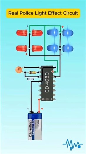 🚨 Real Police Light Effect Circuit Using Simple Components 🚨 #arduinoproject #innovation #innovation
