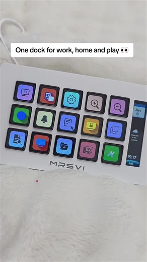 Fully customisable stream dock ✨ Perfect for work, home and play. Use it for streaming, desk setups, or even controlling things like lights and heating. A handy addition for organised setups. #gaming #streaming #tiktokmademebuylt #dealdrops #spotlight