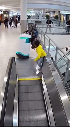 Wheelchair Spins Down Escalator — Guard’s Last-Second Save