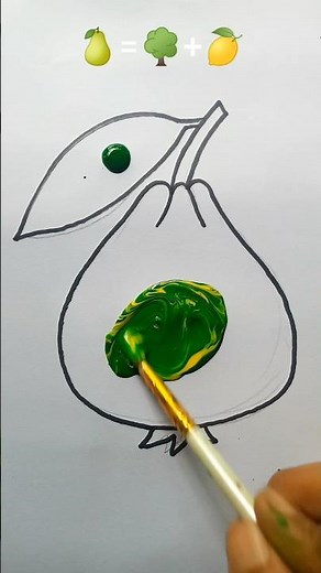 Colour mixing with Guava🍐🤣😱 #youtubeshorts #funny #comedy #art