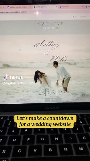 How to Create a Wedding Website Countdown in Canva