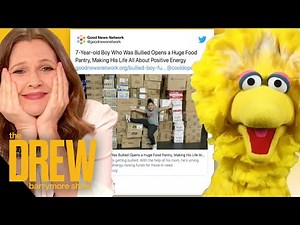 Big Bird and Drew Read Kind Tweets for World Kindness Day | Drew's News