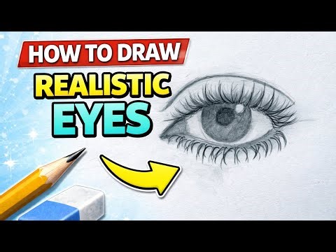 How to Draw Realistic Eyes for Beginners | Step by Step Eye Drawing Tutorial (Easy)
