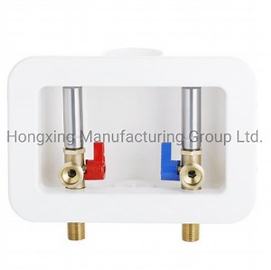 [Hot Item] Washing Machine Outlet Box 1/2" Mip/Swtx 3/4" Mht Staineless Steel Water Hammer Arrester with Valves