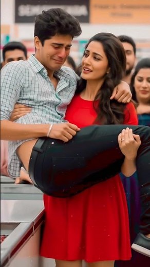 Strong girl cradles guy (AI) #liftandcarry #aivideo