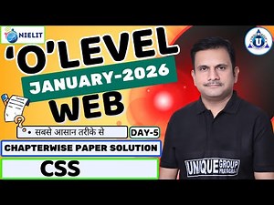 O Level Web MCQ Questions Day-5 | CSS Important Questions | By Nitin Sir | Exam 2026