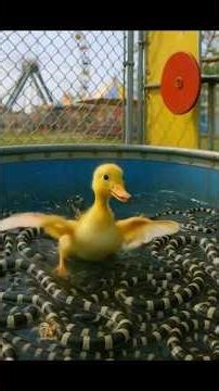 Baby Duck Trapped in the Dunk Tank!
