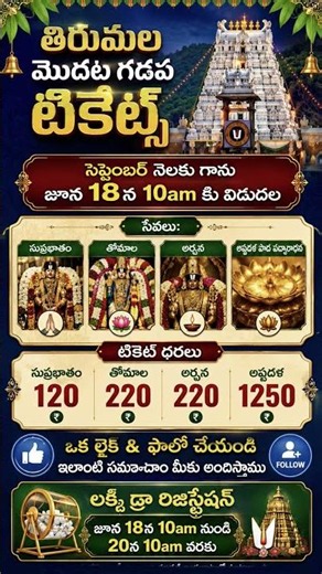 Tirumala Modati Gadapa Tickets November 2026 #ttd #subrabhatham #modatigadapa #tirumala