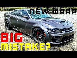3M 2080 Satin Dark Grey Wrap - 2021 Dodge Charger SRT HELLCAT REDEYE WIDEBODY
