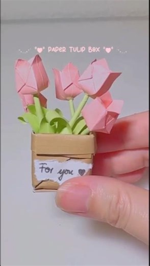 DIY Paper Tulip Bouquet #tulipflower #bouquet #music #shortviral #diycrafts #asethetic